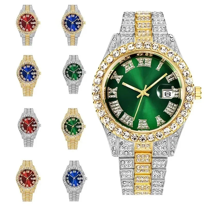 Men's Hip Hop Style Waterproof Quartz Wristwatch