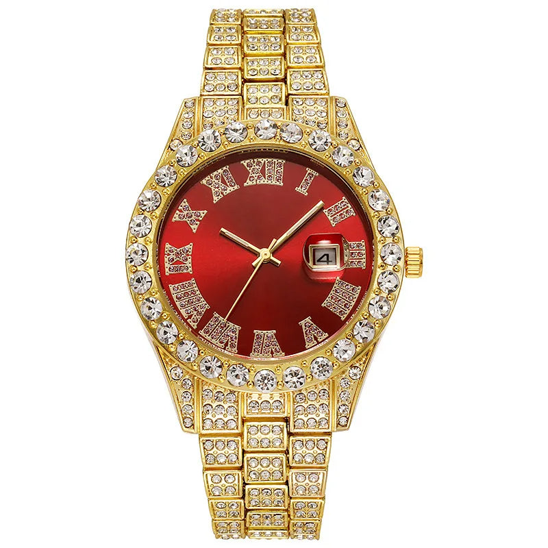 Men's Hip Hop Style Waterproof Quartz Wristwatch