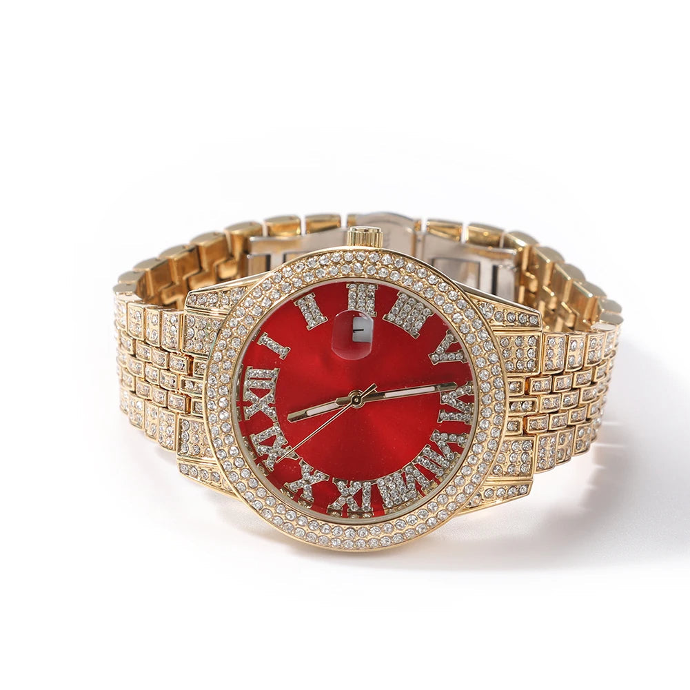 Luxury Two-Tone Rhinestone Quartz Watch