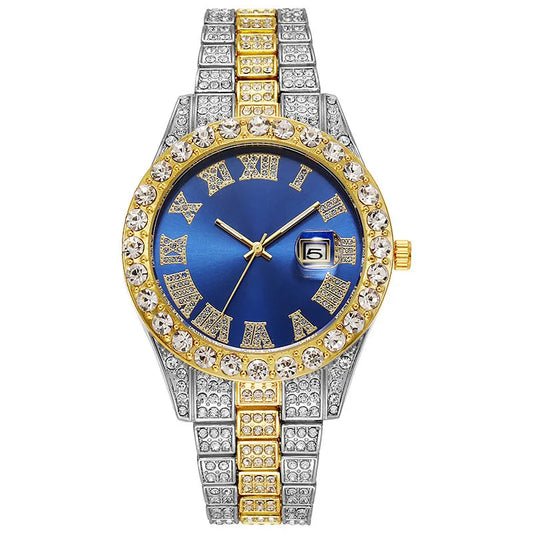 Men's Hip Hop Style Waterproof Quartz Wristwatch