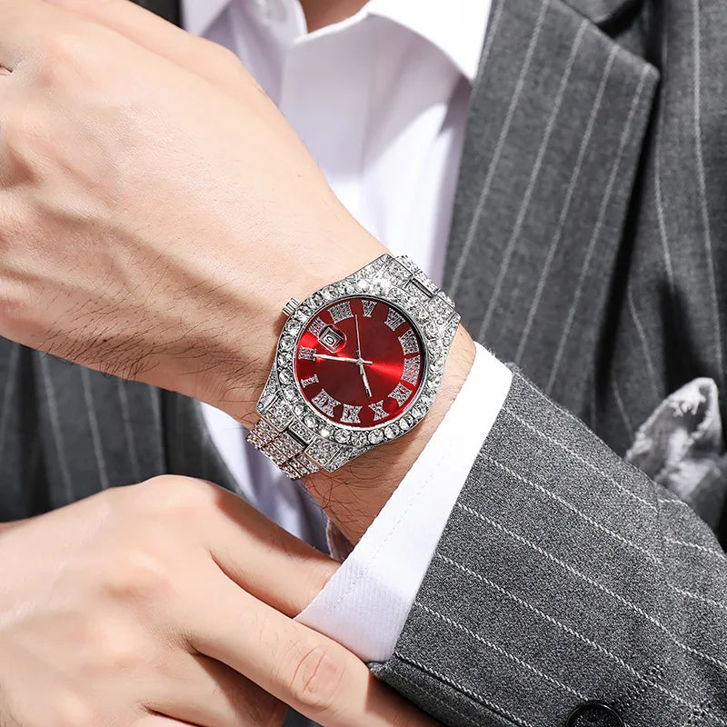 Men's Hip Hop Style Waterproof Quartz Wristwatch