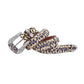 Skull Buckle Leopard Strap With Blue & Crystal Studded Rhinestone Belt