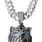 Roaring Tiger Rhinestone Necklace