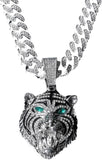 Roaring Tiger Rhinestone Necklace