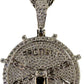 Protect My Money Words Round Pendent Rhinestone Necklace