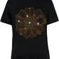 Sunflower Print Rhinestone Shirt