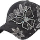 Lace Butterfly Rhinestone Cap