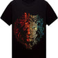 Lion Print Rhinestone Shirt
