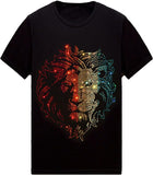 Lion Print Rhinestone Shirt