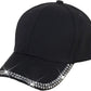 Borders Engraved Rhinestone Cap