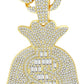 Dollar Bag Rhinestone Necklace