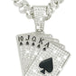 Solitaire Cards Rhinestone Necklace