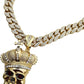 Skull with Crown Rhinestone Necklace