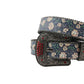 Black Buckle Flower Strap With Red Studdent Rhinestone Belt
