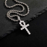 Hip Hop Cross Rhinestone Necklace
