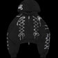 Confessions Rhinestone Crop Zip Hoodie